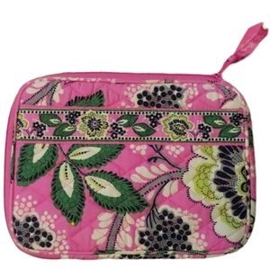 * Vera Bradley Pink and Green Floral Tablet Case, Priscilla Pink Pattern, EUC